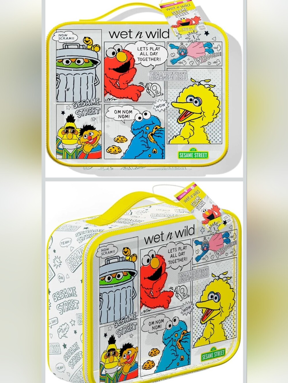 🆕Wet n Wild Sesame Street Makeup Bag Cosmetics Case Limited Edition, Zip Closur